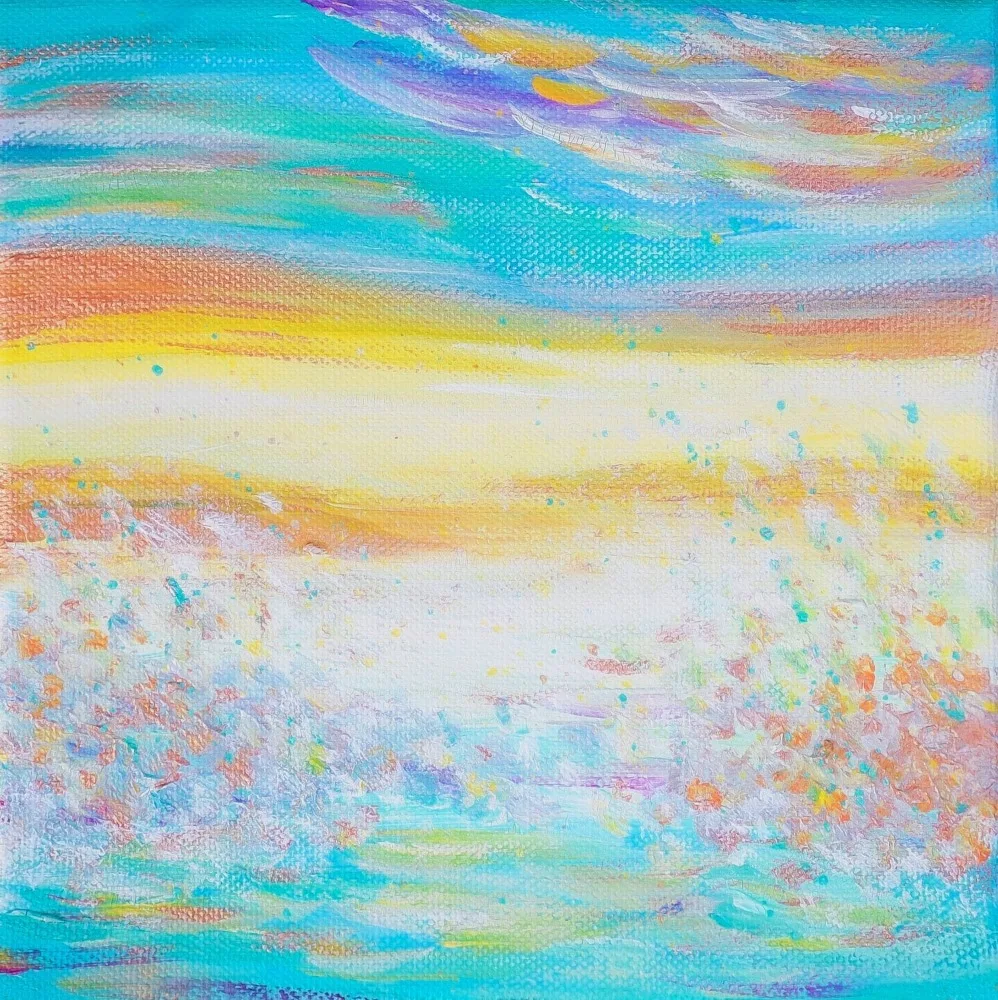 Bild gemalt im Eis
