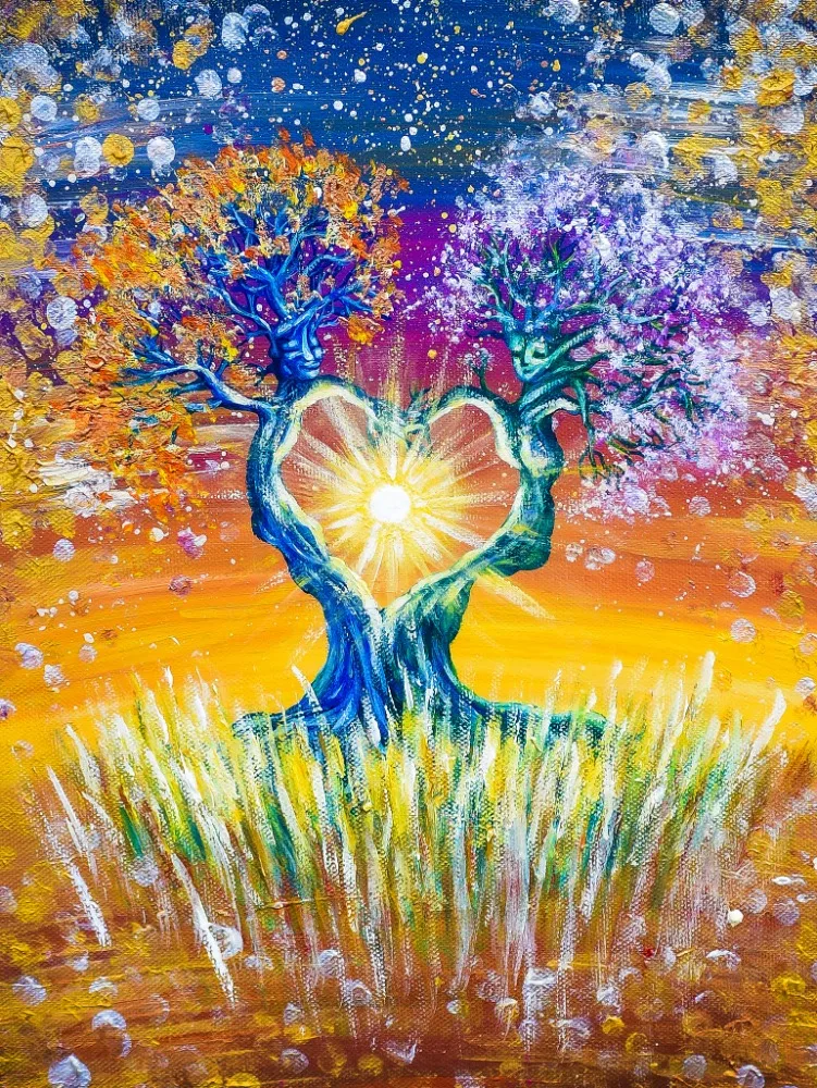 Bild gemalt im Eis