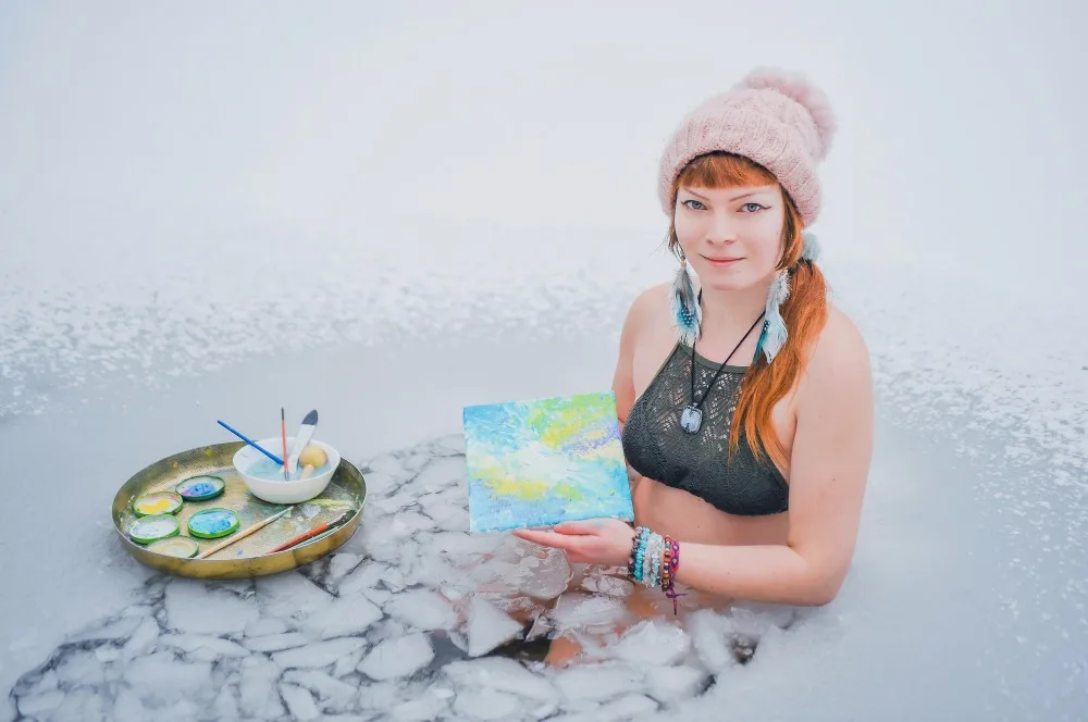 Kunst und Eisbaden