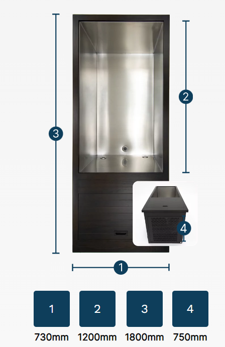 Chill Tubs Original ice tub dimensions