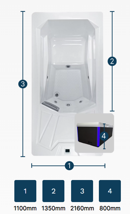 Chill Tubs Pro dimensions