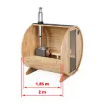 2.3m Fasssauna für 4 Personen