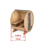 1,6m Fasssauna Mini für 3 Pers.
