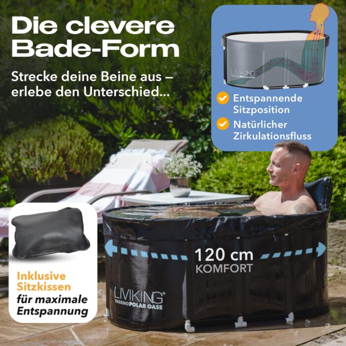 LIVIKING® ThermoPolar Oase – Faltbares Eisbad für Regeneration & Wellness – Bild 2