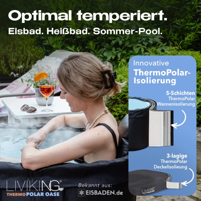 LIVIKING® ThermoPolar Oase – Faltbares Eisbad für Regeneration & Wellness – Bild 4