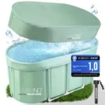 LIVIKING® ThermoPolar Oase 120 – Faltbares Eisbad für Regeneration & Wellness (Eukalyptus-Grün)